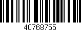 Código de barras (EAN, GTIN, SKU, ISBN): '40768755'