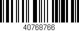 Código de barras (EAN, GTIN, SKU, ISBN): '40768766'