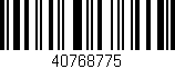 Código de barras (EAN, GTIN, SKU, ISBN): '40768775'