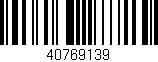 Código de barras (EAN, GTIN, SKU, ISBN): '40769139'