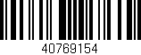 Código de barras (EAN, GTIN, SKU, ISBN): '40769154'
