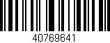Código de barras (EAN, GTIN, SKU, ISBN): '40769641'