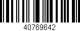 Código de barras (EAN, GTIN, SKU, ISBN): '40769642'