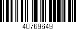 Código de barras (EAN, GTIN, SKU, ISBN): '40769649'