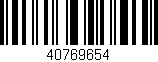 Código de barras (EAN, GTIN, SKU, ISBN): '40769654'