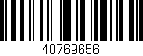 Código de barras (EAN, GTIN, SKU, ISBN): '40769656'