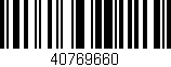 Código de barras (EAN, GTIN, SKU, ISBN): '40769660'