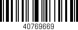 Código de barras (EAN, GTIN, SKU, ISBN): '40769669'