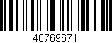 Código de barras (EAN, GTIN, SKU, ISBN): '40769671'