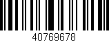 Código de barras (EAN, GTIN, SKU, ISBN): '40769678'