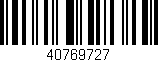 Código de barras (EAN, GTIN, SKU, ISBN): '40769727'