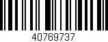 Código de barras (EAN, GTIN, SKU, ISBN): '40769737'