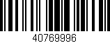 Código de barras (EAN, GTIN, SKU, ISBN): '40769996'