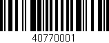 Código de barras (EAN, GTIN, SKU, ISBN): '40770001'