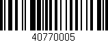 Código de barras (EAN, GTIN, SKU, ISBN): '40770005'