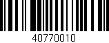 Código de barras (EAN, GTIN, SKU, ISBN): '40770010'