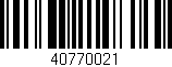 Código de barras (EAN, GTIN, SKU, ISBN): '40770021'