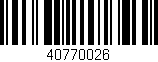 Código de barras (EAN, GTIN, SKU, ISBN): '40770026'