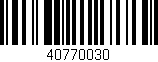 Código de barras (EAN, GTIN, SKU, ISBN): '40770030'