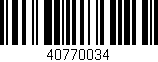 Código de barras (EAN, GTIN, SKU, ISBN): '40770034'