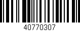 Código de barras (EAN, GTIN, SKU, ISBN): '40770307'