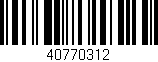 Código de barras (EAN, GTIN, SKU, ISBN): '40770312'
