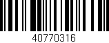 Código de barras (EAN, GTIN, SKU, ISBN): '40770316'