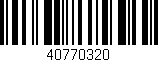 Código de barras (EAN, GTIN, SKU, ISBN): '40770320'