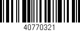 Código de barras (EAN, GTIN, SKU, ISBN): '40770321'