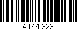 Código de barras (EAN, GTIN, SKU, ISBN): '40770323'