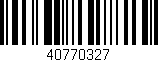 Código de barras (EAN, GTIN, SKU, ISBN): '40770327'
