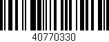 Código de barras (EAN, GTIN, SKU, ISBN): '40770330'