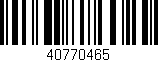 Código de barras (EAN, GTIN, SKU, ISBN): '40770465'