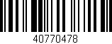 Código de barras (EAN, GTIN, SKU, ISBN): '40770478'