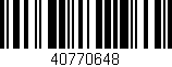 Código de barras (EAN, GTIN, SKU, ISBN): '40770648'