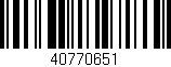 Código de barras (EAN, GTIN, SKU, ISBN): '40770651'