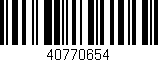 Código de barras (EAN, GTIN, SKU, ISBN): '40770654'