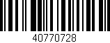 Código de barras (EAN, GTIN, SKU, ISBN): '40770728'