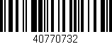 Código de barras (EAN, GTIN, SKU, ISBN): '40770732'