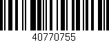 Código de barras (EAN, GTIN, SKU, ISBN): '40770755'