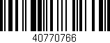 Código de barras (EAN, GTIN, SKU, ISBN): '40770766'