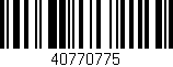 Código de barras (EAN, GTIN, SKU, ISBN): '40770775'