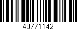 Código de barras (EAN, GTIN, SKU, ISBN): '40771142'