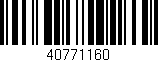 Código de barras (EAN, GTIN, SKU, ISBN): '40771160'
