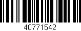 Código de barras (EAN, GTIN, SKU, ISBN): '40771542'