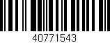 Código de barras (EAN, GTIN, SKU, ISBN): '40771543'