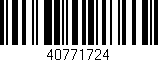 Código de barras (EAN, GTIN, SKU, ISBN): '40771724'