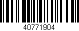 Código de barras (EAN, GTIN, SKU, ISBN): '40771904'