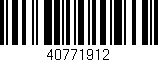 Código de barras (EAN, GTIN, SKU, ISBN): '40771912'