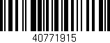 Código de barras (EAN, GTIN, SKU, ISBN): '40771915'